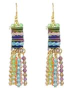 Romwe Beautiful Colorful Beads Drop Earrings