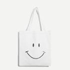 Romwe Smile Pattern Canvas Tote Bag