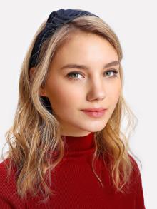 Romwe Knot Design Denim Headband