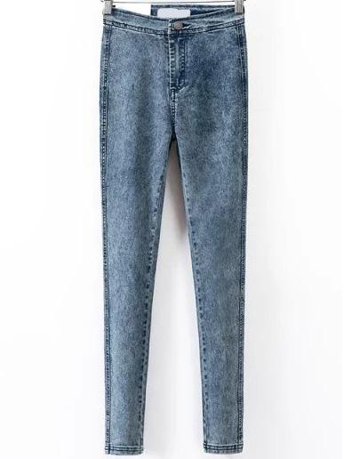 Romwe Women High Waist Denim Pant