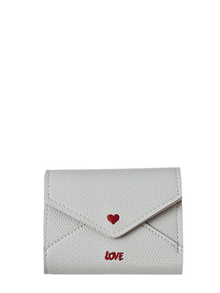 Romwe Contrast Heart Design Pu Purse