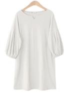 Romwe Drop Shoulder Lantern Sleeve Dress