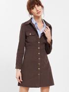 Romwe Brown Button Front Coat With Pockets