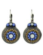 Romwe Vintage Style Colored Beads Rounded Women Clip-on Earrings