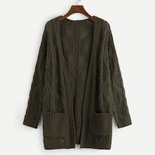 Romwe Pocket Front Solid Jumper