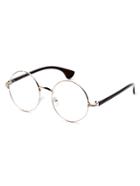 Romwe Silver Frame Black Arm Clear Lens Glasses