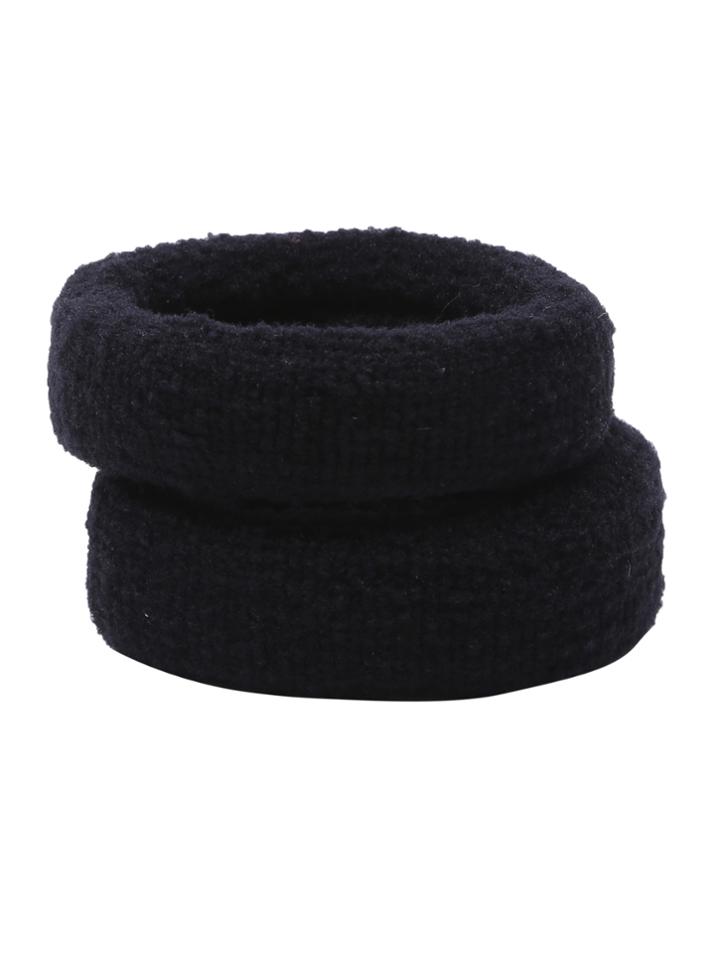 Romwe Black Wide Elastic Hair Tie Set 5pcs