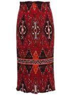 Romwe Tribal Print Pleated Skirt