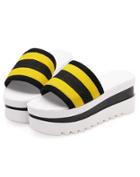 Romwe Color-block Heavy-bottomed Sandals