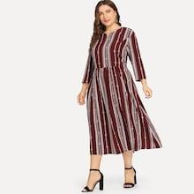 Romwe Plus Tribal Print Dress