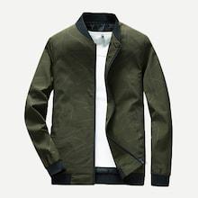 Romwe Guys Abstract Plain Jacket