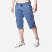 Romwe Guys Button Up Solid Denim Shorts