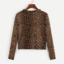 Romwe Leopard Print Crop Top