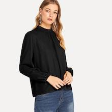Romwe Frill Detail Solid Top