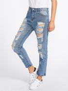 Romwe Distressed Ripped Straight Jeans
