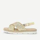 Romwe Glitter Cross Cross Design Sandals