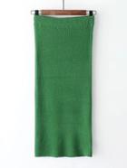 Romwe Knit Pencil Skirt