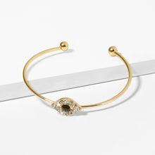 Romwe Rhinestone Eye Cuff Bracelet