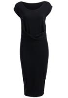 Romwe Round Neck Peplum Waist Slim Dress