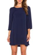 Romwe Navy Crew Neck Casual Dress