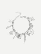 Romwe Star & Heart & Flower Charm Link Bracelet