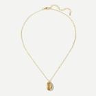 Romwe Metal Shell Pedant Chain Necklace
