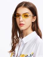 Romwe Tinted Oval Lens Sunglasses