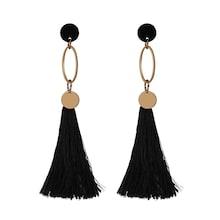 Romwe Tassel & Disc Design Drop Earrings