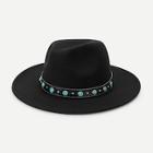 Romwe Faux Jewelry Decorated Panama Hat