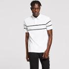Romwe Guys Contrast Striped Print Polo Shirt