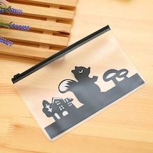 Romwe Cartoon Animal Clear File Bag