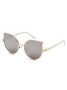 Romwe Gold Frame Cat Eye Sunglasses