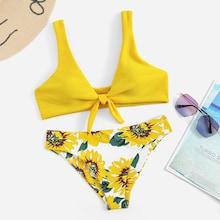 Romwe Mix And Match Random Pattern Bikini Set