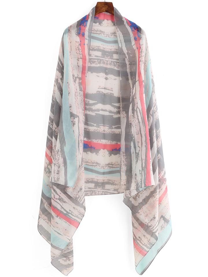 Romwe Striped Multicolor Scarf