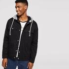 Romwe Guys Flap Pocket Front Jacket With Jersey Hood