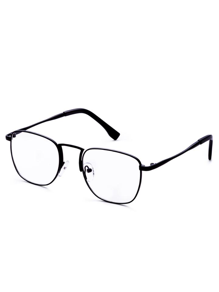 Romwe Black Frame Clear Lens Retro Glasses