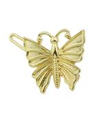 Romwe Gold Plated Butterfly Hair Clips