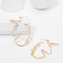Romwe Open Unicorn Design Drop Earrings