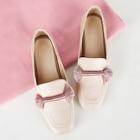 Romwe Tassel Detail Square Toe Loafers