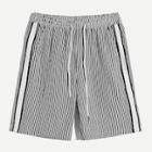 Romwe Guys Striped Tape Sideseam Drawstring Waist Shorts