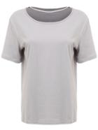 Romwe Strappy Neck Grey T-shirt