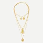 Romwe Star & Round Layered Chain Necklace