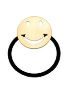 Romwe Gold Plated Smiley Face Hair Tie