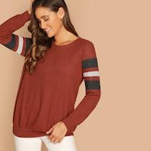 Romwe Round Neck Sweatshirt