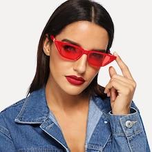 Romwe Plain Frame Cat Eye Sunglasses