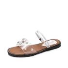 Romwe Faux Pearl Decor Clear Sandals