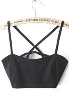 Romwe Hollow Strap Crop Cami Top