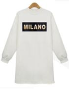 Romwe Milano Print Loose White Dress