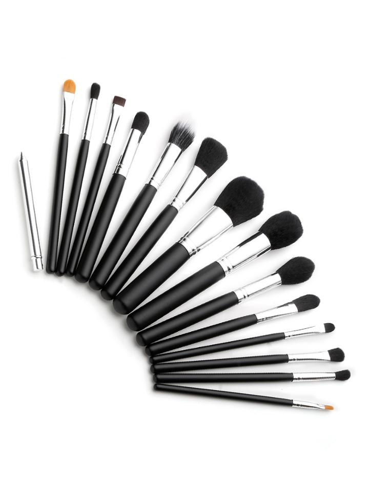 Romwe Two Tone Professional Makeup Brush Set 15pcs