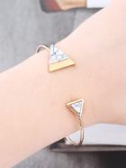 Romwe Triangle Design Cuff Bracelet